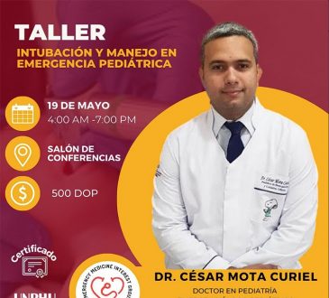 EMIG UNPHU invita al 'Taller de intubación en emergencias pediátricas'