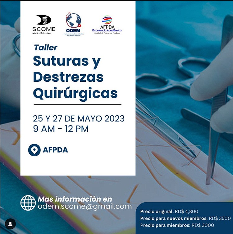 ODEM realizará taller de suturas y destrezas quirúrgicas ODEM realizará taller de suturas y destrezas quirúrgicas