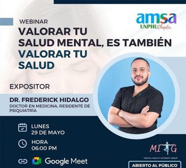 AMSA UNPHU invita a webinar sobre la salud mental de los galenos
