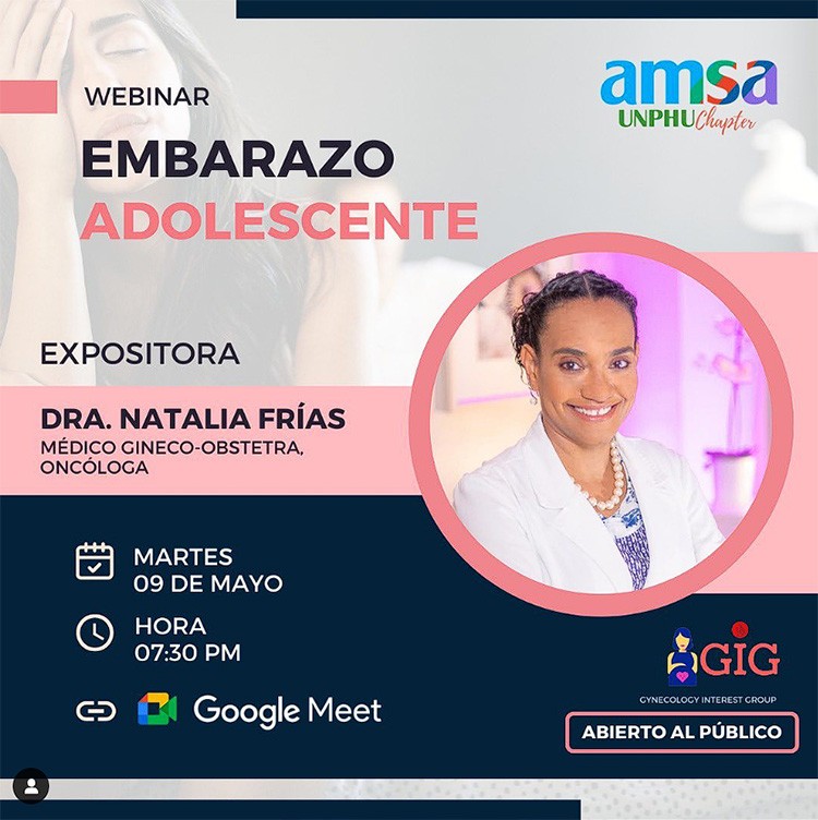 AMSA UNPHU disertará sobre el embarazo adolescente este martes