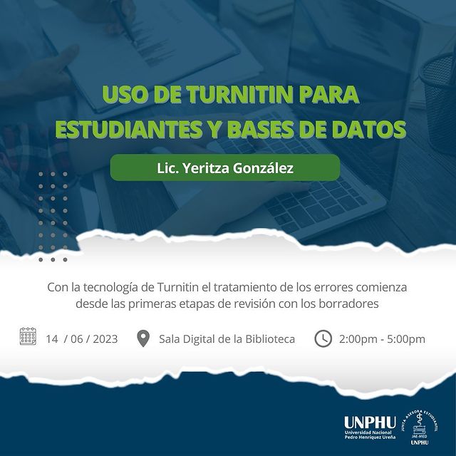 JAEMED UNPHU invita a curso sobre el manejo del software Turnitin