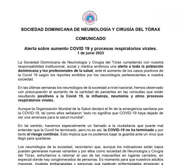 SDNCT emite alerta epidemiológica ante nuevo brote de covid-19 en el país