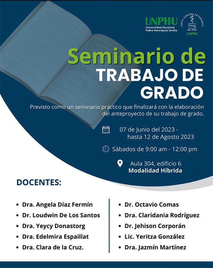 ¿Problemas para comenzar el trabajo de grado? JAEMED UNPHU enseña a hacerlo