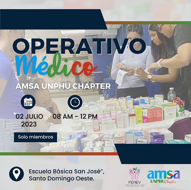 AMSA-UNPHU realizará operativo médico el próximo 02 de julio AMSA-UNPHU realizará operativo médico el próximo 02 de julio
