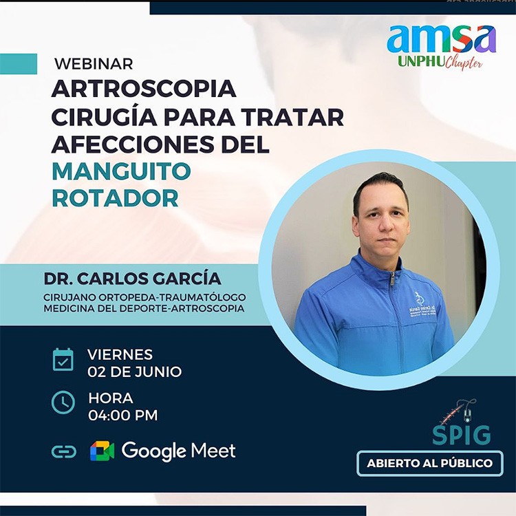 AMSA-UNPHU invita a webinar sobre artroscopia este viernes