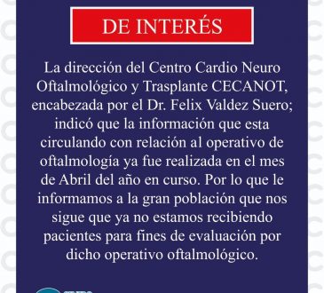 CECANOT desmiente realización de nuevo operativo oftalmológico