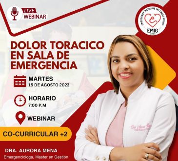 EMIG-UNPHU invita a webinar sobre el dolor torácico en sala de emergencia