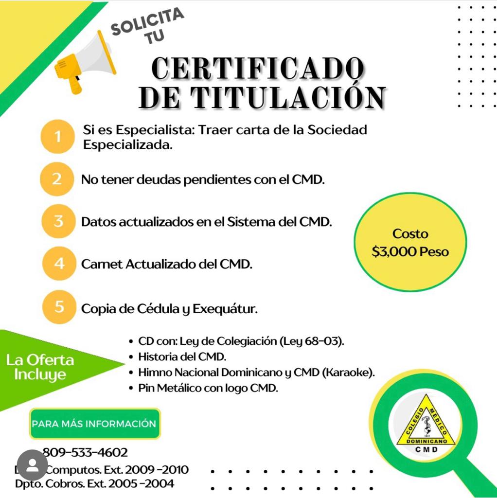 CMD invita a aprovechar oferta en certificados de titulación CMD invita a aprovechar oferta en certificados de titulación