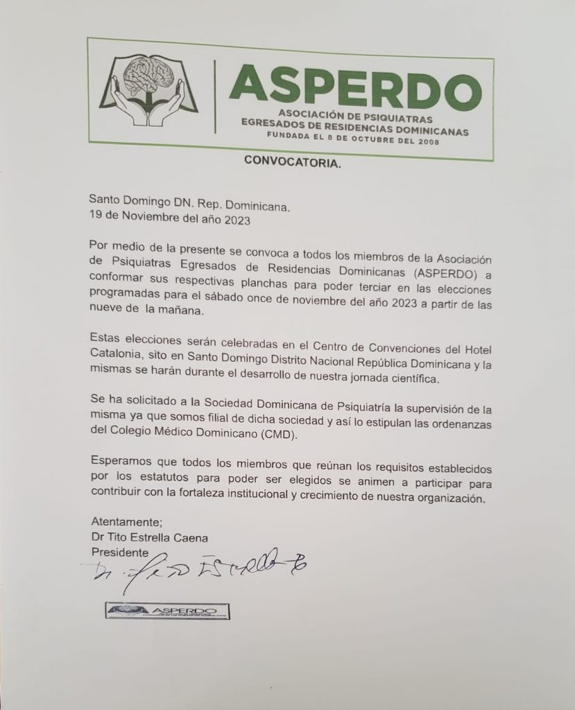 ASPERDO invita a presentar planchas para sus elecciones internas ASPERDO invita a presentar planchas para sus elecciones internas