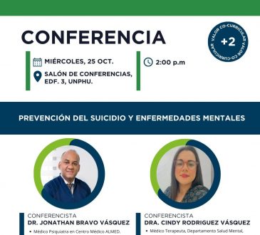 JAEMED-UNPHU invita a conferencia sobre la prevención del suicidio