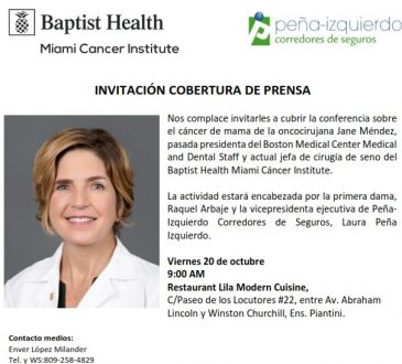 Dra. Jane Méndez disertará sobre el cáncer de mama este viernes