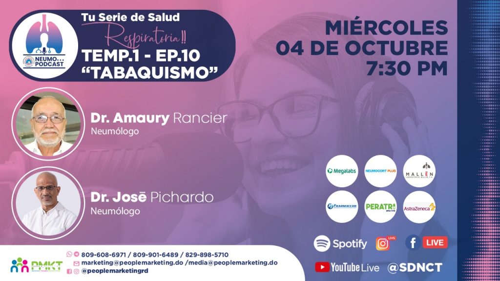 Neumólogos conversarán sobre el impacto del tabaquismo este miércoles en su ‘Neumopodcast’ Neumólogos conversarán sobre el impacto del tabaquismo este miércoles en su ‘Neumopodcast’