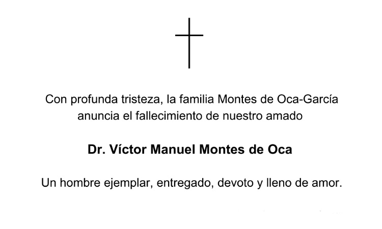Gremio gineco obstétrico lamenta fallecimiento del Dr. Víctor Manuel Montes de Oca