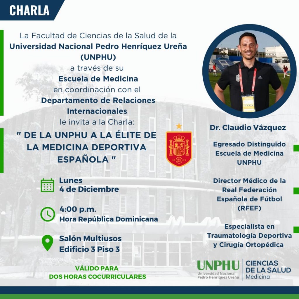 UNPHU invita a charla sobre medicina deportiva de élite este lunes UNPHU invita a charla sobre medicina deportiva de élite este lunes