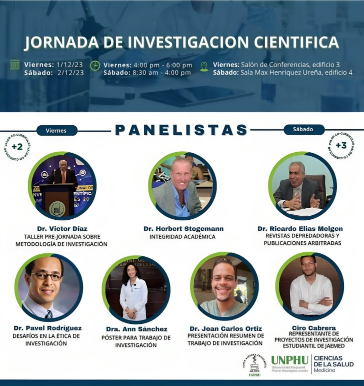 JAEMED-UNPHU invita a Jornada en honor al Dr. Julio Manuel Rodríguez Grullón Para más información e inscripción los interesados pueden escribir a la cuenta de Instagram @jaemed.unphu.