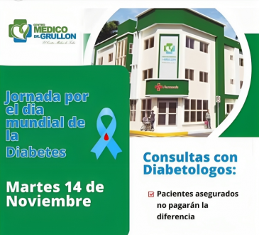 Centro Médico Dr. Grullón tendrá jornada por el Día Mundial de la Diabetes este martes