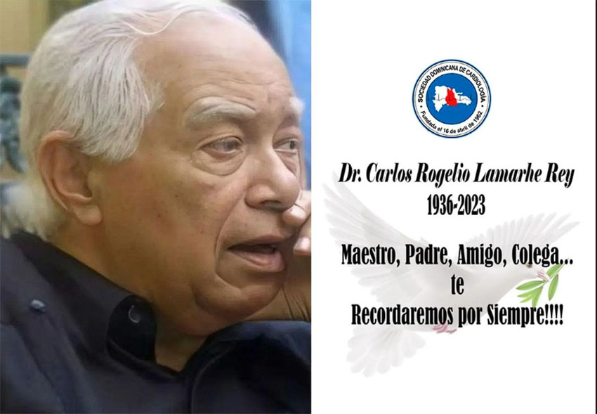 SODOCARDIO lamentó fallecimiento del Dr. Carlos Rogelio Lamarche Rey SODOCARDIO lamentó fallecimiento del Dr. Carlos Rogelio Lamarche Rey