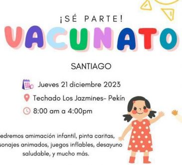 Salud Pública invita a participar del 'Vacunaton Santiago'