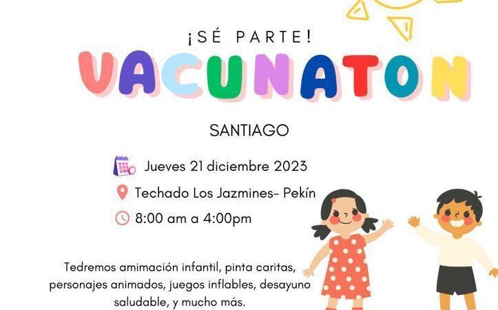 Salud Pública invita a participar del 'Vacunaton Santiago'