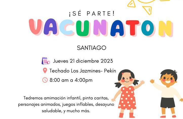 Salud Pública invita a participar del 'Vacunaton Santiago'