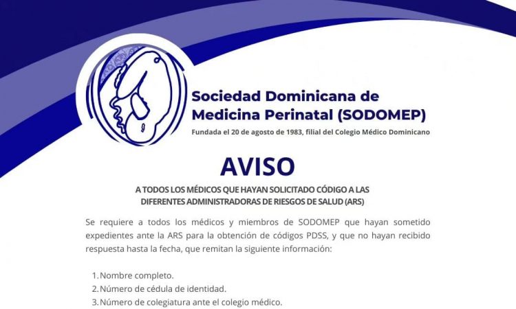SODOMEP anuncia acciones contra ARS que no asignen códigos a sus miembros