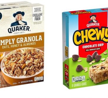 Quaker retira barras y cereales de granola ante posible riesgo para la salud