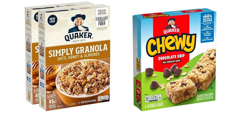 Quaker retira barras y cereales de granola ante posible riesgo para la salud