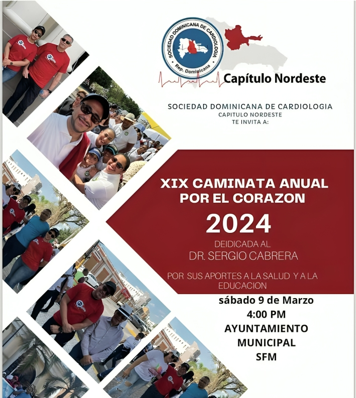 Regional Nordeste de SODOCARDIO confirma su XIX Caminata Anual por el Corazón Regional Nordeste de SODOCARDIO confirma su XIX Caminata Anual por el Corazón