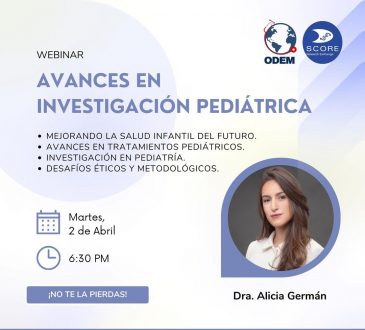 ODEM disertará el próximo martes sobre investigación pediátrica