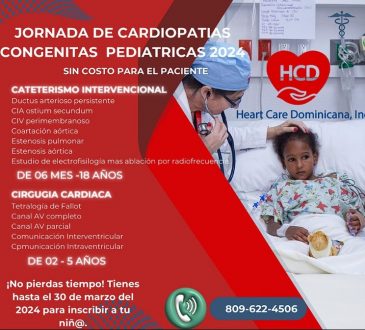 Fundación Heart Care Dominicana abre inscripciones para su Jornada de Cardiopatías Congénitas Pediátricas