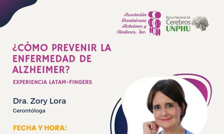 Dra. Zory Lora brindará cuidados preventivos del Alzheimer este sábado