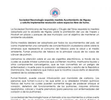 SDNCT cumplimiento de normativa sobre espacios libres de humo en Higüey