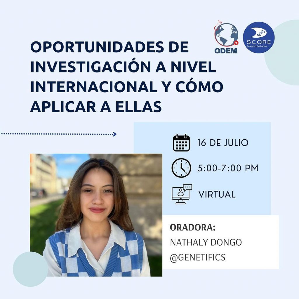 ODEM explicará cómo aprovechar oportunidades de investigación a nivel internacional