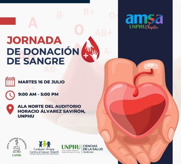 AMSA-UNPHU invita a participar en su jornada de donación sanguínea