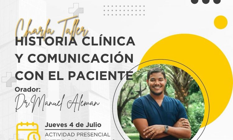 ODEM dictará taller ‘Historia Clínica y comunicación con el paciente’ este jueves