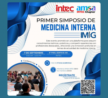 AMSA-INTEC invita al Primer Simposio de Medicina Interna el 7 de septiembre