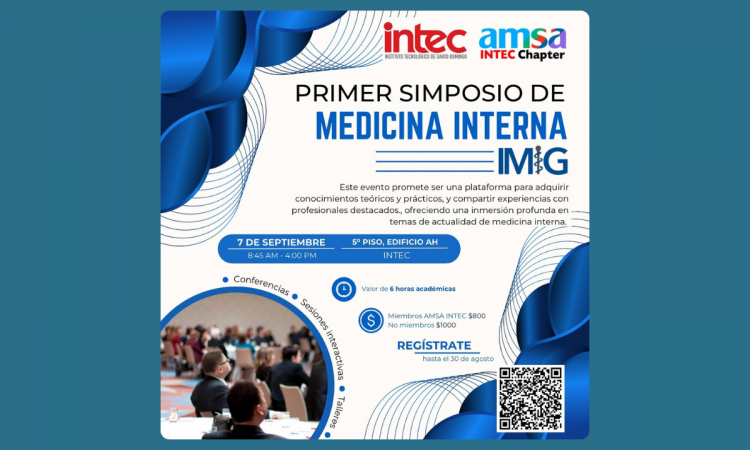 AMSA-INTEC invita al Primer Simposio de Medicina Interna el 7 de septiembre