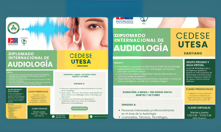ADOAUDIO invita a profesionales y estudiantes a participar en el Diplomado Internacional de Audiología