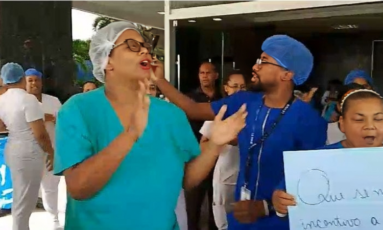 Enfermeras en la Región Norte protestan por mejoras en condiciones de trabajo y compensaciones Enfermeras en la Región Norte protestan por mejoras en condiciones de trabajo y compensaciones