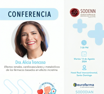 SODENN ofrece hoy conferencia sobre efectos de fármacos incretínicos