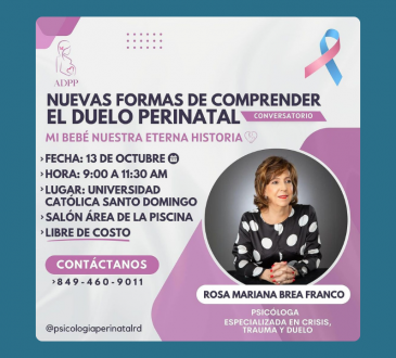 Psicología Perinatal RD organiza encuentro por el Día Mundial de la Concienciación sobre la pérdida gestacional