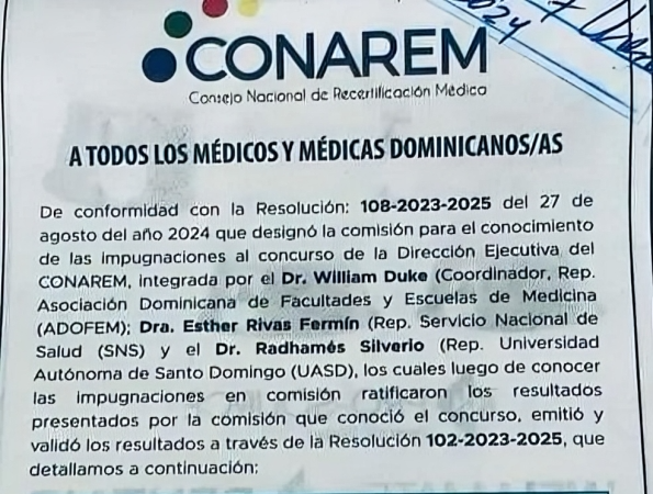 Dr. Mauro Antonio Canario Lorenzo, ganador del concurso para la dirección ejecutiva del CONAREM