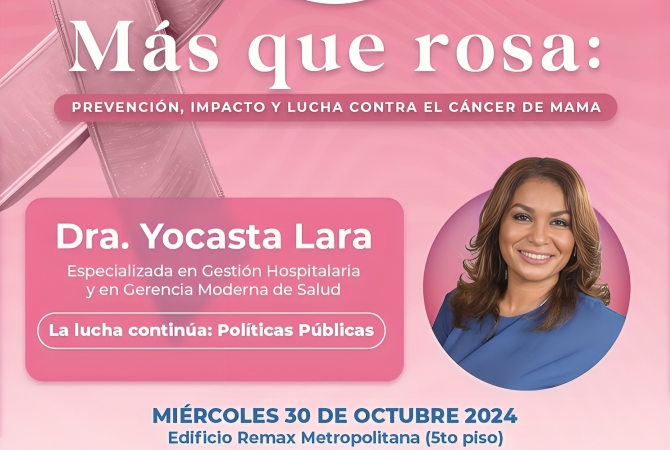 La Dra. Yocasta Lara liderará charla sobre políticas públicas en la lucha contra el cáncer de mama
