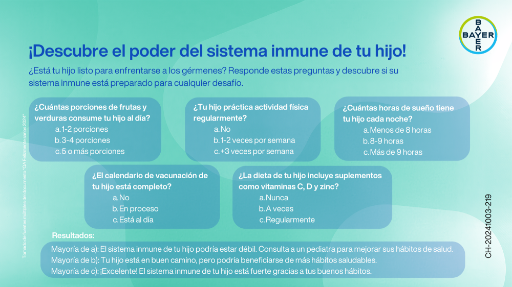Bayer impulsa campaña “Felizmente Sanos” para fortalecer el sistema inmune infantil