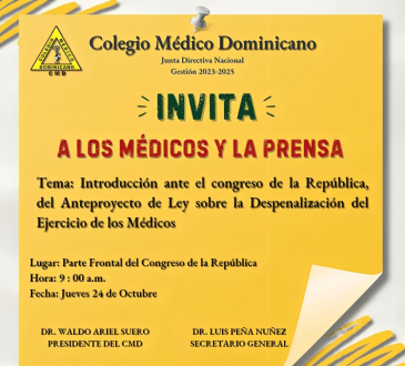 El CMD presenta anteproyecto de Ley para despenalización del ejercicio médico en el Congreso