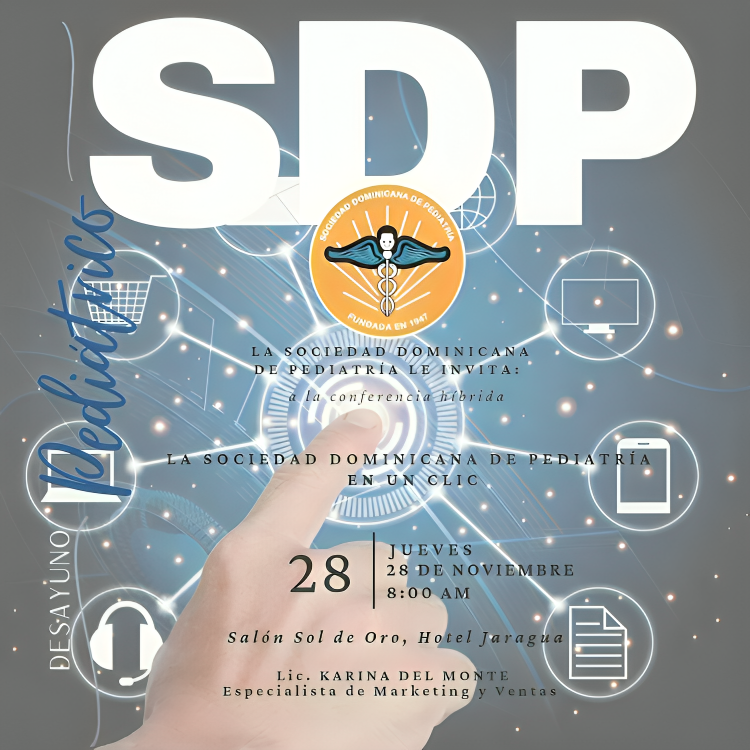 La Sociedad Dominicana de Pediatría invita a su desayuno mensual con enfoque en digitalización y marketing en salud La Sociedad Dominicana de Pediatría invita a su desayuno mensual con enfoque en digitalización y marketing en salud