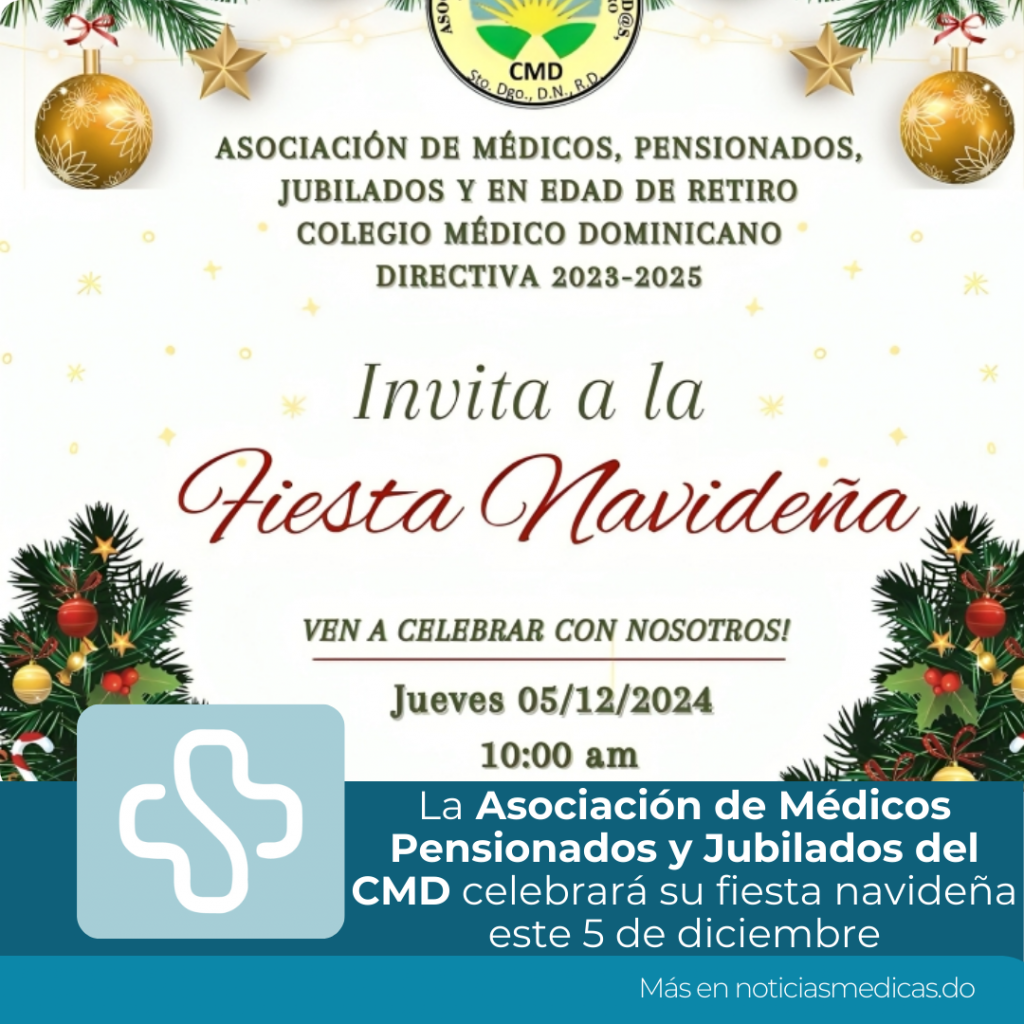 La Asociación de Médicos Pensionados y Jubilados del CMD celebrará su fiesta navideña este 5 de diciembre La Asociación de Médicos Pensionados y Jubilados del CMD celebrará su fiesta navideña este 5 de diciembre