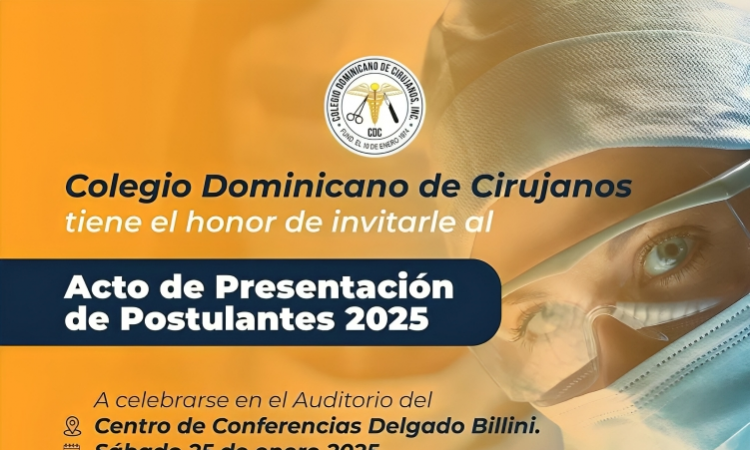 Colegio Dominicano de Cirujanos anuncia evento histórico para postulantes 2025