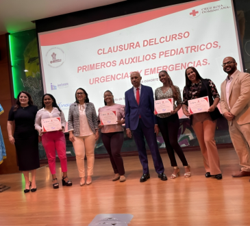 Cruz Roja Dominicana gradúa 125 colaboradores de Inaipi en primeros auxilios pediátricos