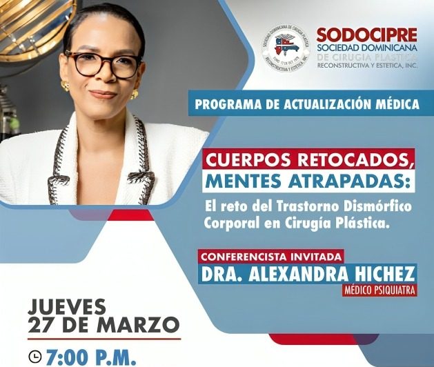 SODOCIPRE organiza conferencia sobre el impacto del Trastorno Dismórfico Corporal en cirugía plástica SODOCIPRE organiza conferencia sobre el impacto del Trastorno Dismórfico Corporal en cirugía plástica